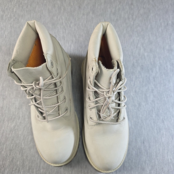 Timberland Kids Off-White Lace-Up Boots - Picture 3 of 11
